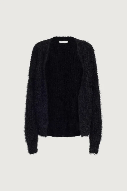 FUZZY OPEN FRONT CARDIGAN