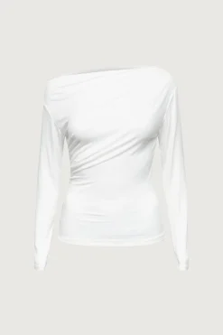 GATHERED OFF SHOULDER TOP