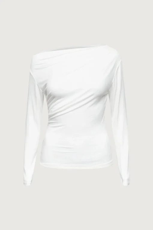GATHERED OFF SHOULDER TOP