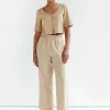 GRID PRINT PANT