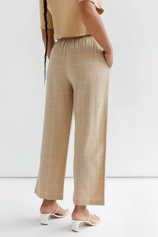 GRID PRINT PANT