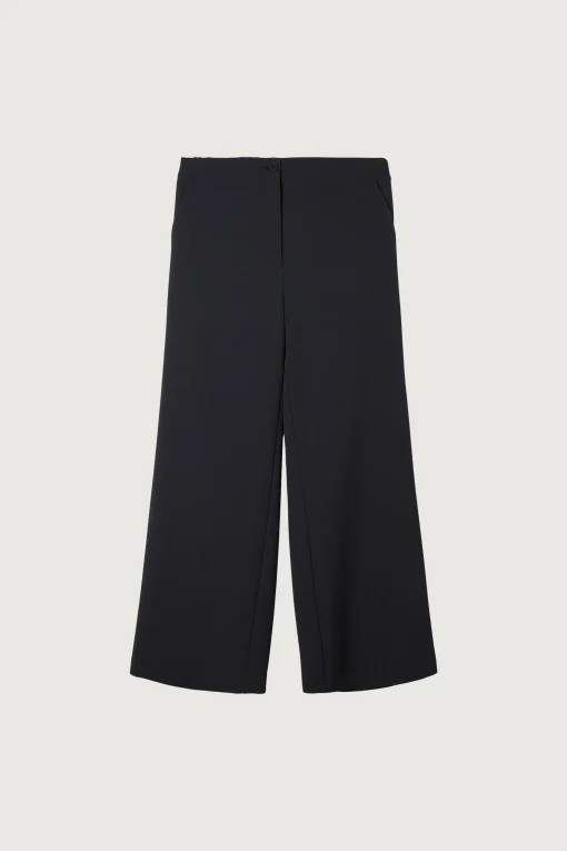 HALF ELASTIC WIDE LEG PANT