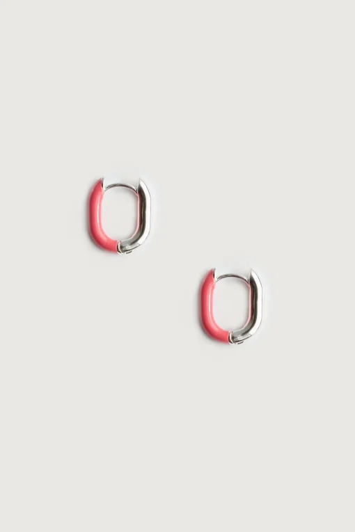 HALF ENAMEL OVAL HOOPS