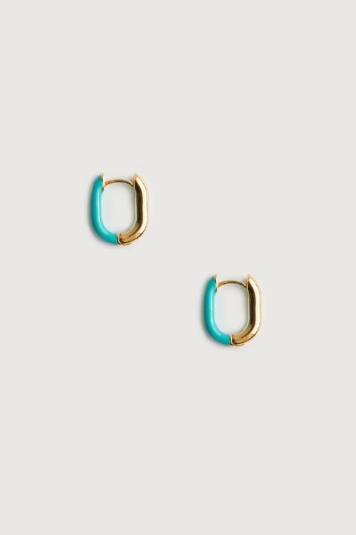 HALF ENAMEL OVAL HOOPS