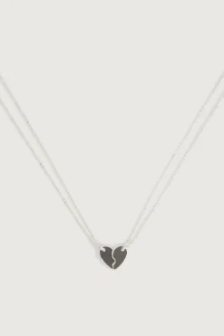 HALF HEART NECKLACE SET