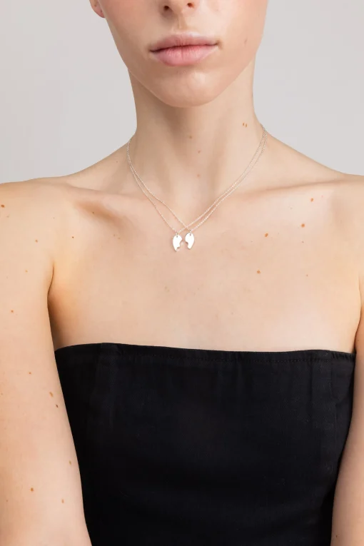 HALF HEART NECKLACE SET