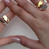 HALF HEART SIGNET RING SET