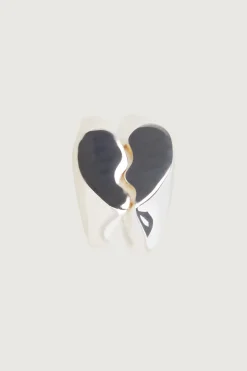 HALF HEART SIGNET RING SET