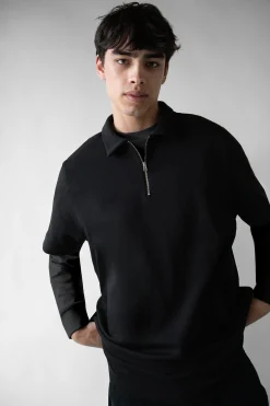 HALF ZIP POLO T-SHIRT