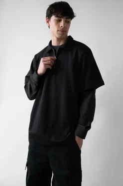 HALF ZIP POLO T-SHIRT