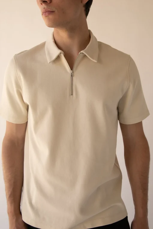 HALF ZIP POLO T-SHIRT