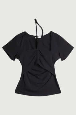 HALTER NECK CUTOUT TEE