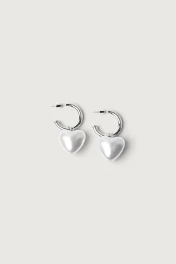 HEART PEARL HOOPS