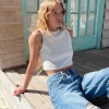 HIGH NECK CROPPED TANK
