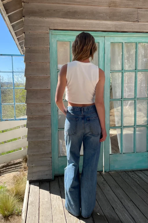 HIGH NECK CROPPED TANK