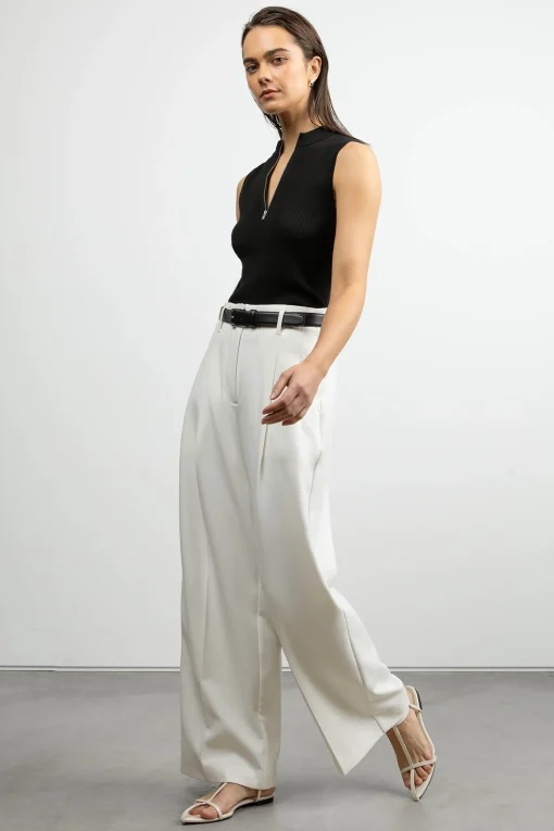 HIGH-RISE WIDE LEG SUITING PANT