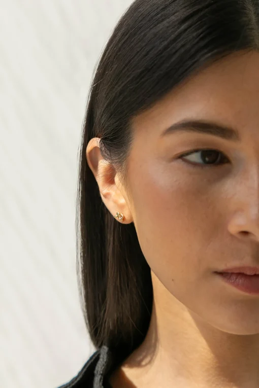 HOOP AND KNOT STUD EARRING SET