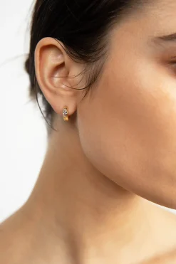 HOOP EARRING WITH ZIRCONIA