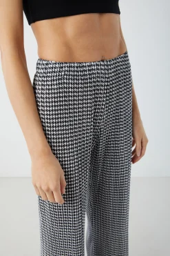 HOUNDSTOOTH PLEATED PANT
