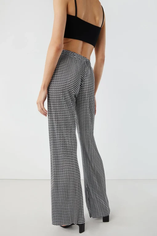 HOUNDSTOOTH PLEATED PANT