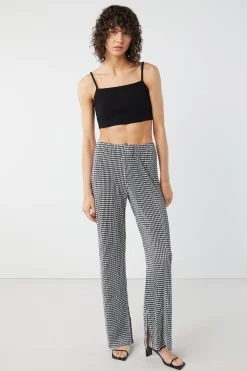 HOUNDSTOOTH PLEATED PANT