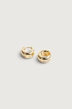 INLAID ZIRCONIA HOOP EARRINGS