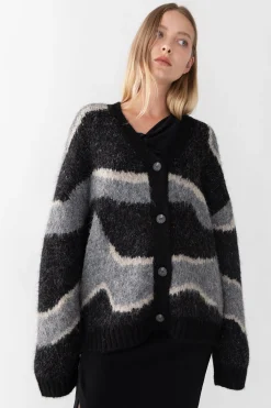 INTARSIA KNIT CARDIGAN