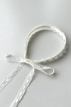 IVORY LACE TIE CHOKER