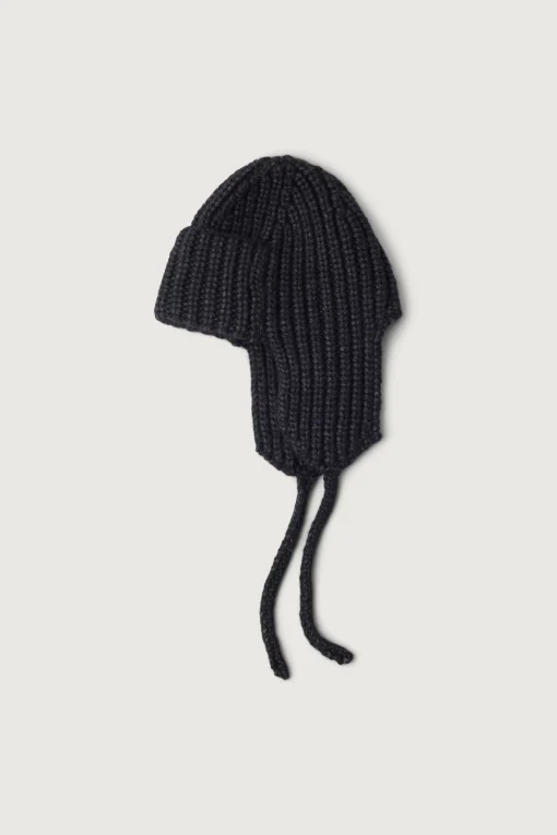 KNIT BEANIE WITH EAR FLAPS