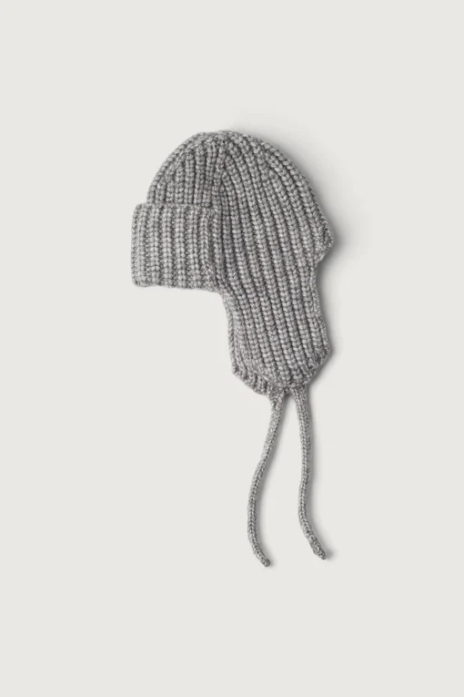 KNIT BEANIE WITH EAR FLAPS