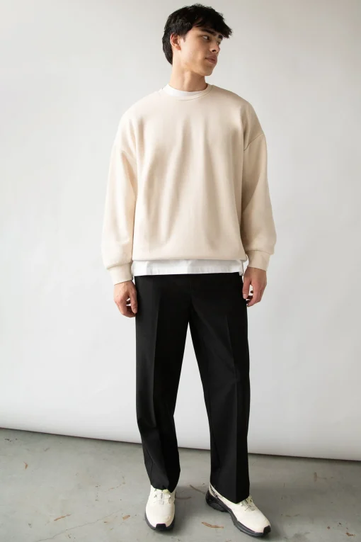 KNIT CREWNECK TOP