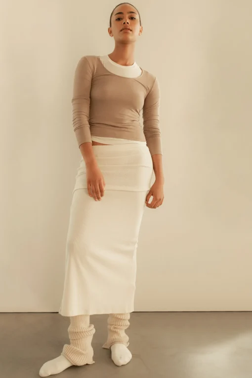 KNIT MAXI SKIRT