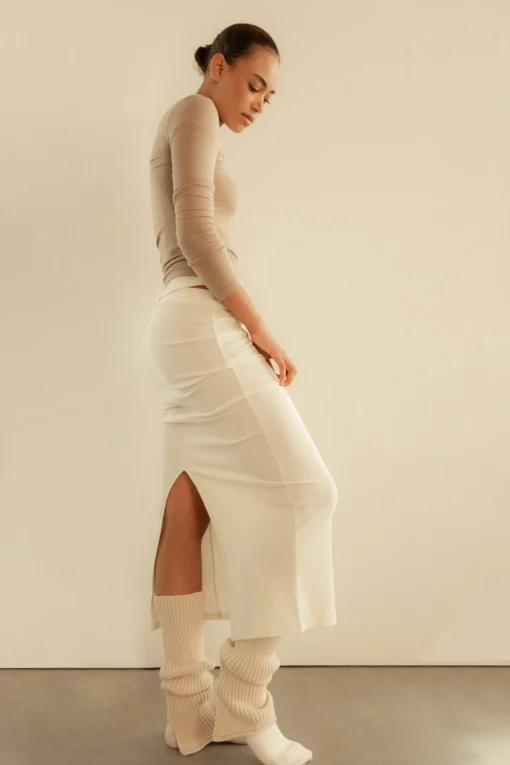 KNIT MAXI SKIRT