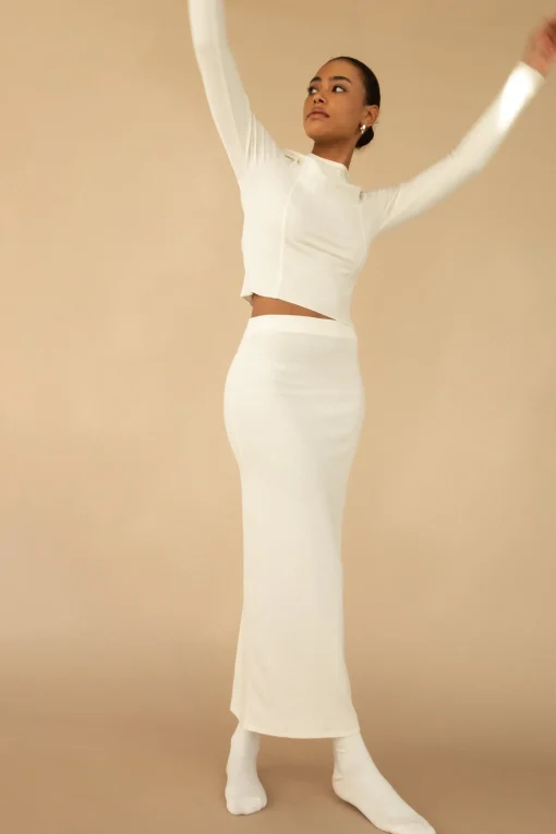 KNIT MAXI SKIRT