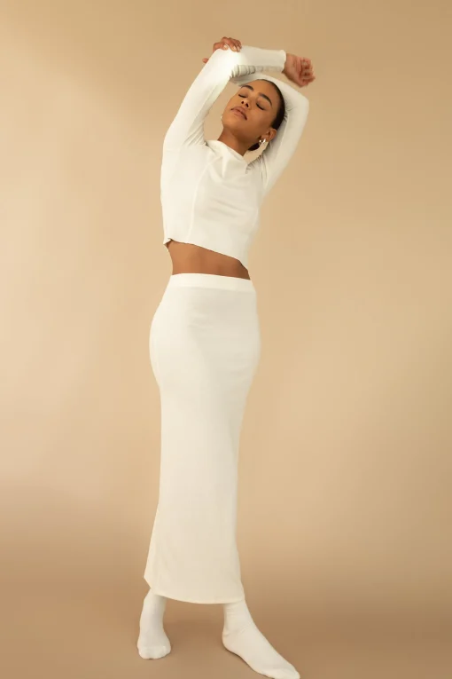 KNIT MAXI SKIRT
