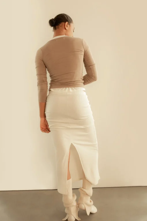 KNIT MAXI SKIRT
