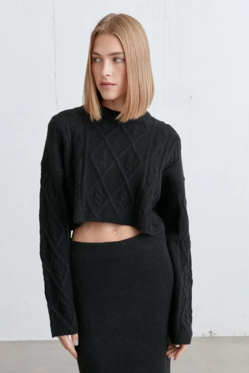 KNIT MIDI SKIRT