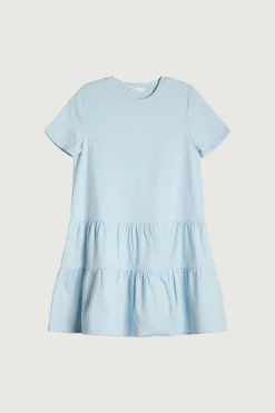 KNIT TIERED MINI DRESS