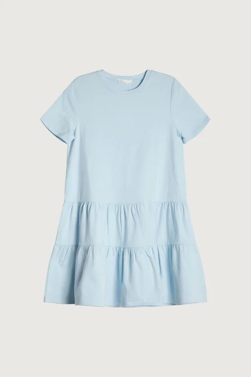 KNIT TIERED MINI DRESS