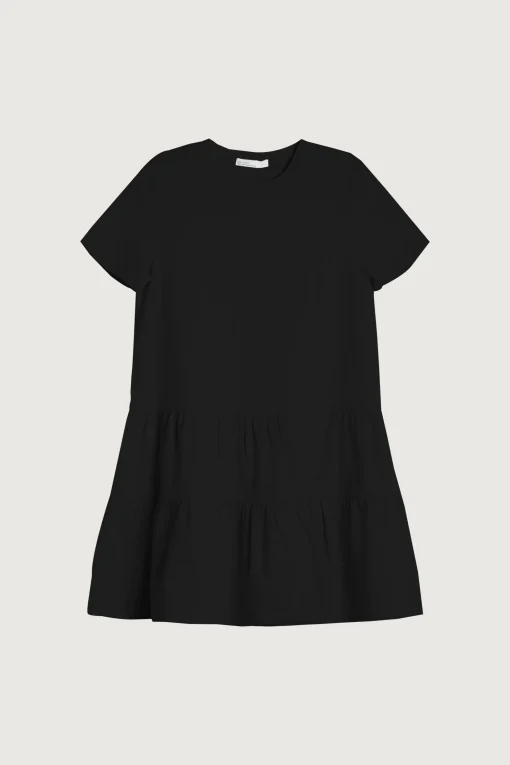 KNIT TIERED MINI DRESS