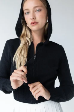 KNIT ZIP-UP HOODIE