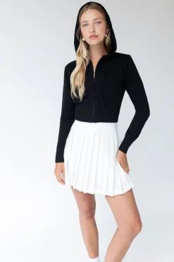 KNIT ZIP-UP HOODIE