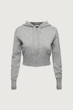 KNIT ZIP-UP HOODIE