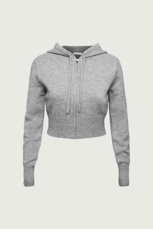 KNIT ZIP-UP HOODIE