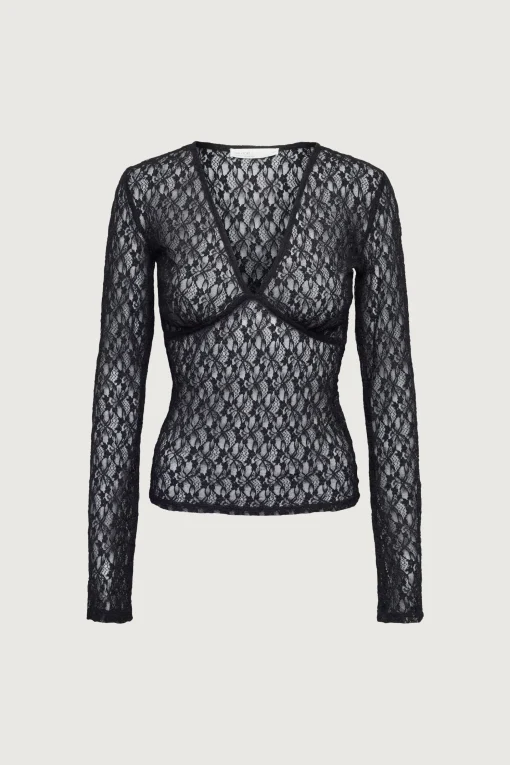 LACE LONG SLEEVE TOP