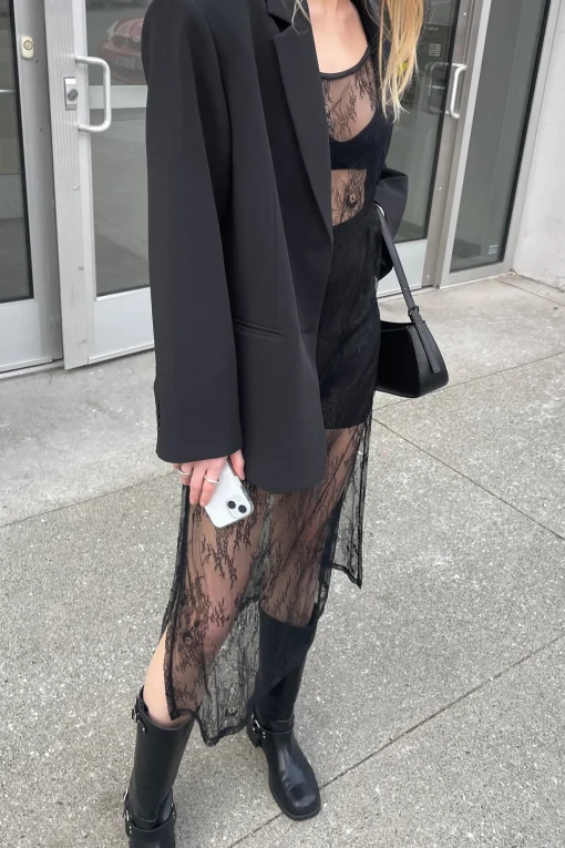 LACE MIDI DRESS
