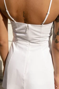 LACE-UP BUSTIER MINI DRESS