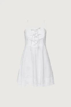 LACE-UP BUSTIER MINI DRESS