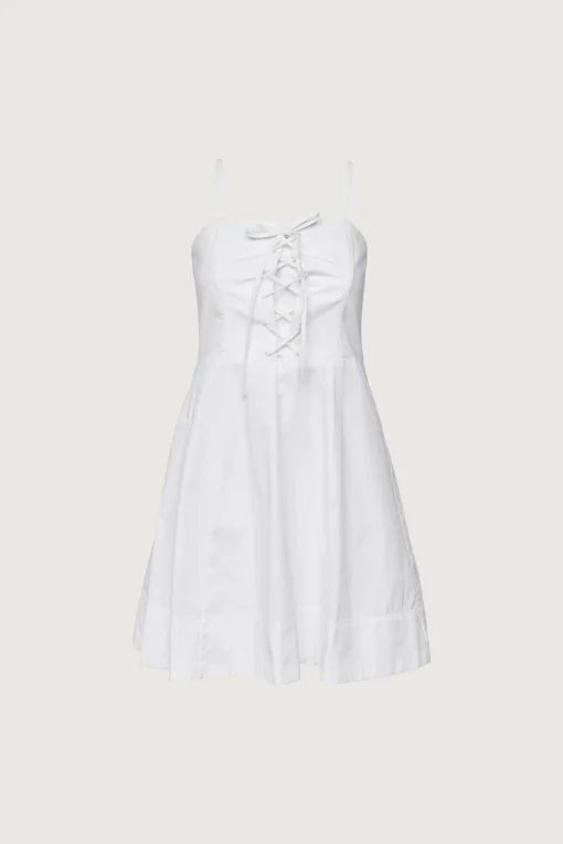 LACE-UP BUSTIER MINI DRESS