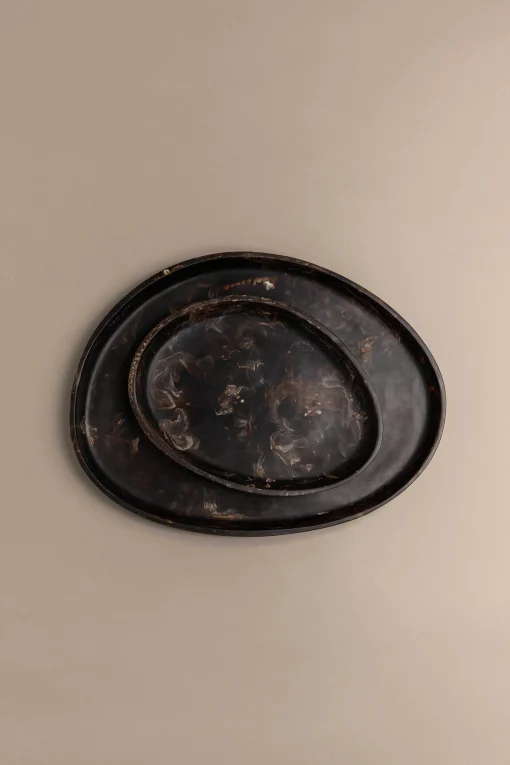 LARGE PEBBLE RESIN TRAY